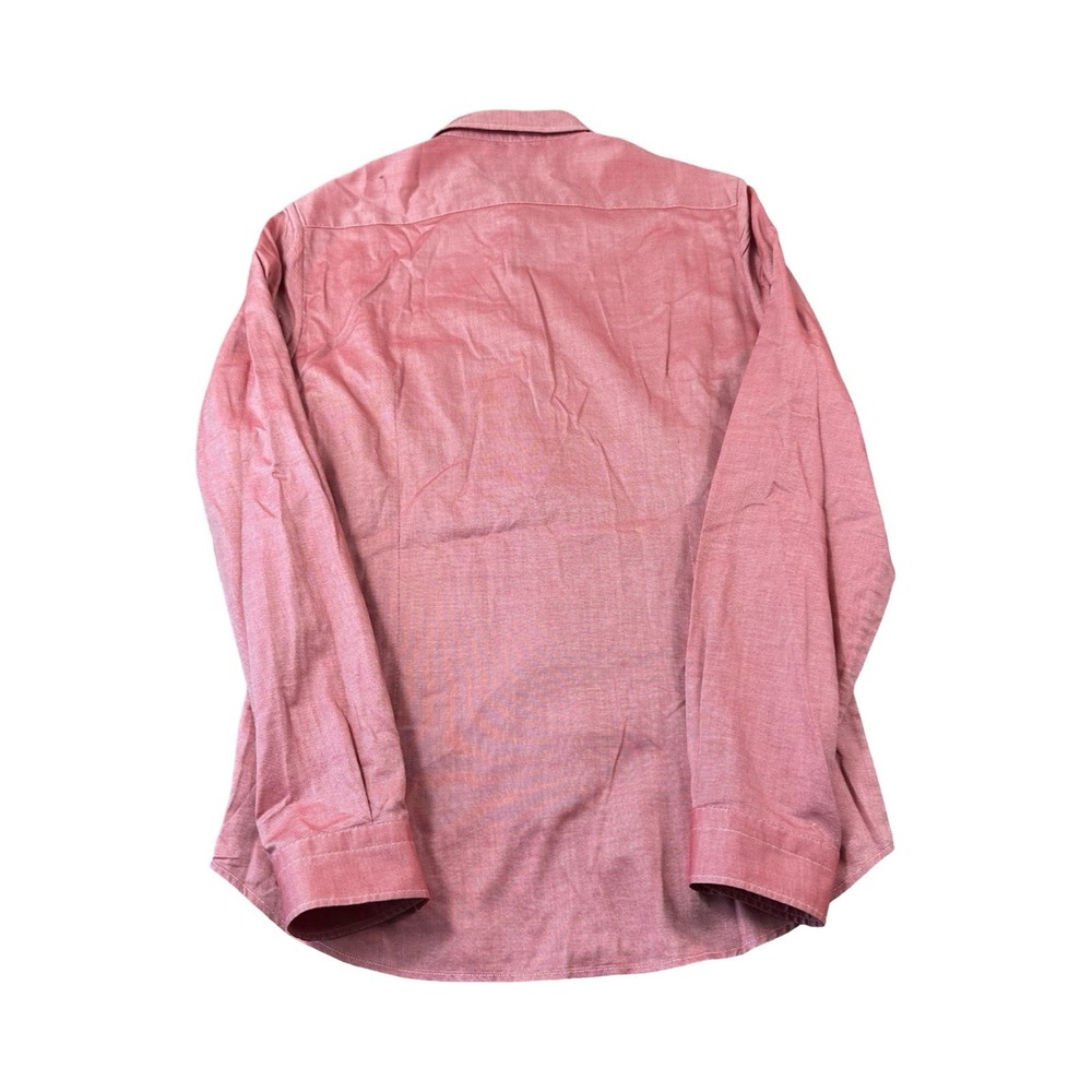 Alexander Mcqueen Red Shiny Cotton Mens L/S Button Front EU 48 - Picture 3 of 7